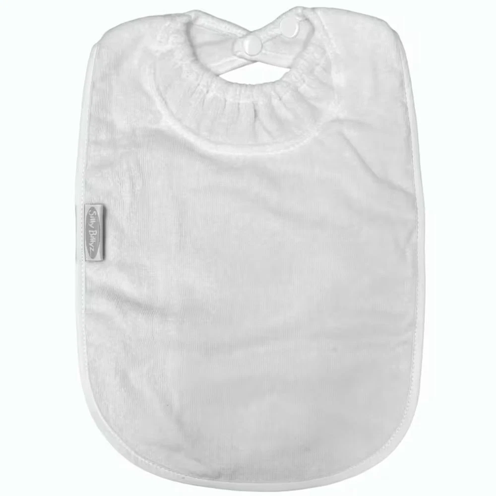 Silly Billyz XL Towel Bib (White)