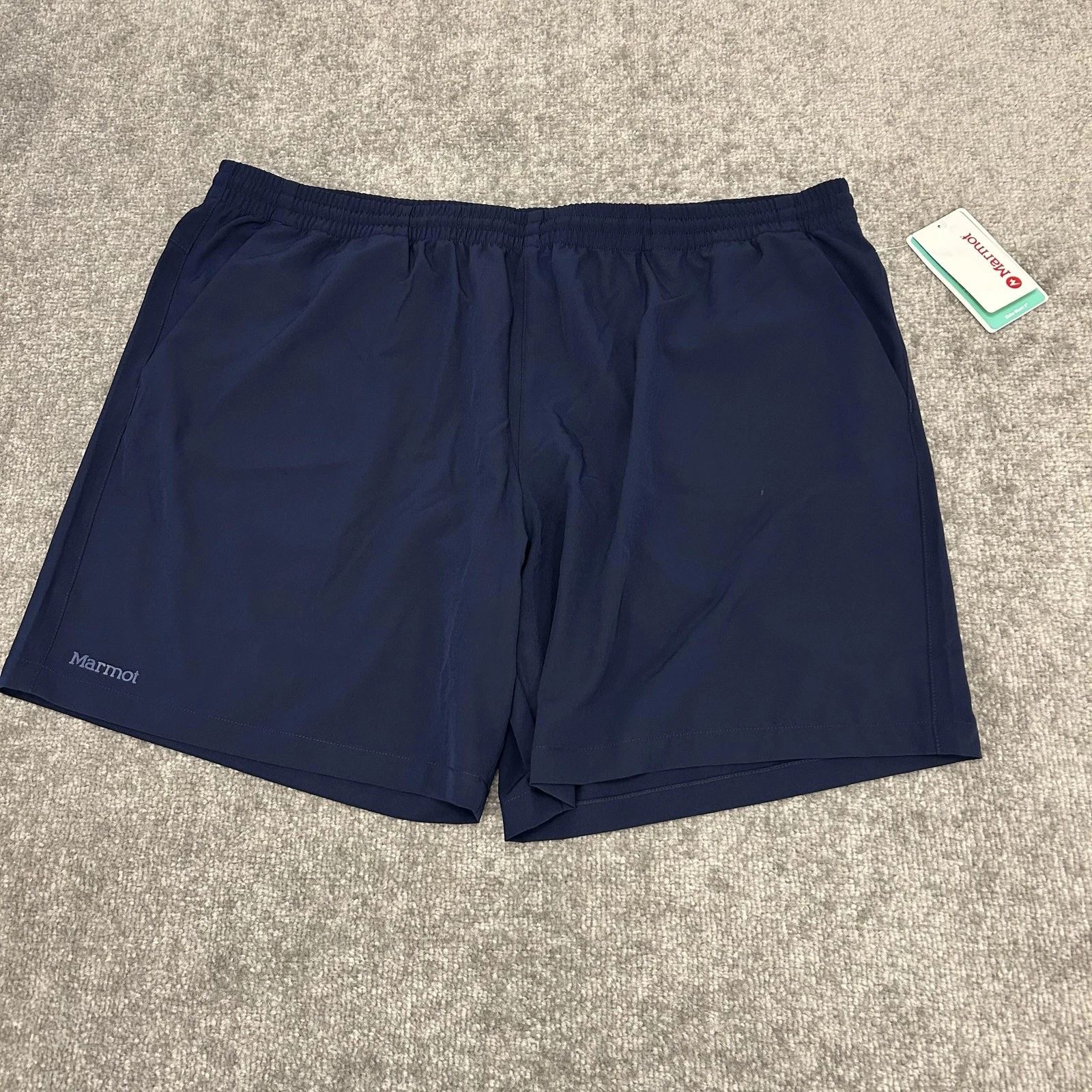 Marmot Elche Short Mens 2XL Arctic Navy Stretch UPF 50 Hiking Outdoor 7" NEW