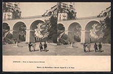 Stereo-AK Monaco, Pont et Eglise Sainte-Dévo...