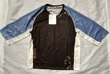 NWT RARE Cannondale Singletrack 3/4 Sleeve Cycling Jersey Women’s Med Brown Blue