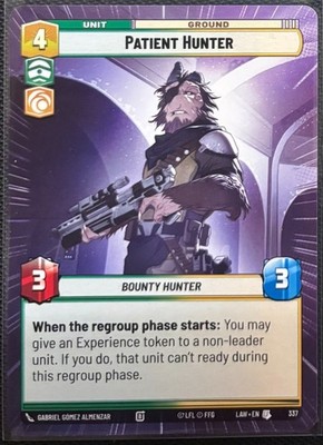 Star Wars Unlimited A Lawless Time Patient Hunter Hyperspace (Uncommon)