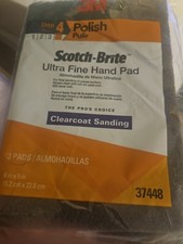 3M Scotch-Brite Ultra Fine Hand Pad, 3 Pads 6 x 9 , 37448