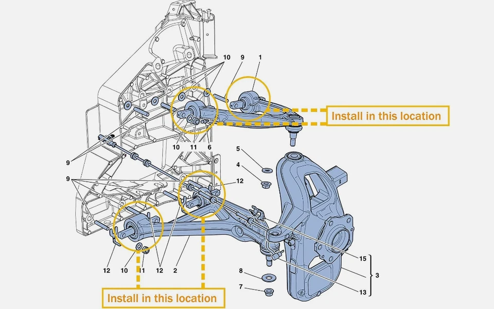 For Ferrari 458 488 California CaliforniaT FF GTC4 F12 control arm bushing kit - Image 3 of 4