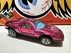 1972 Hot Wheels REDLINE Mercedes Benz C111 ROSE TOUGH White Interior Near Mint