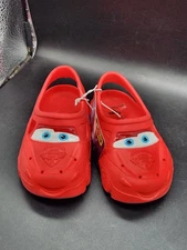 Lightning McQueen Shoes Toddler 7/8 Red Sandals Disney Pixar Water Resistant