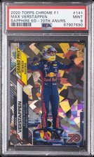 2020 TOPPS CHROME FORMULA 1 SAPPHIRE EDITION #141 MAX VERSTAPPEN 31/70 PSA 9