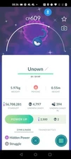 Pokémon Go Trade Shiny Unown ? Question Mark - 1 mill dust trade