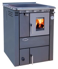 Küchenherd wasserführend SENKO C-20 Links/Rechts Anthrazit 25 kW Zentralheizung 