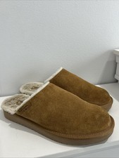 UGG Koolaburra Sonele Chestnut Leather Suede Slip On Slippers Women Size 8