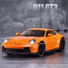 1:32 Porsche 911 GT3 Diecast Model Car – Pull Back, Sound & Light, 4 Doors Open