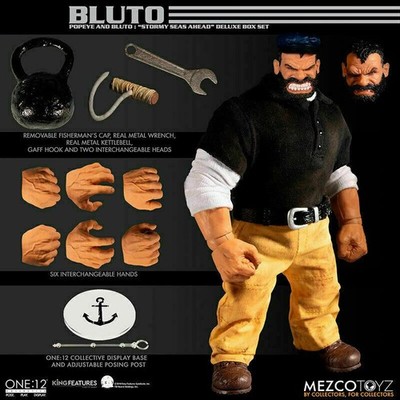 Mezco One:12 Popeye VS Bluto Deluxe Edition 1/12th Action Figure Stock
