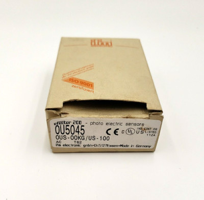 New IFM Efector OU5045 Photoelectric Sensor OUS-OOKG / US-100 - 60 Day Warranty