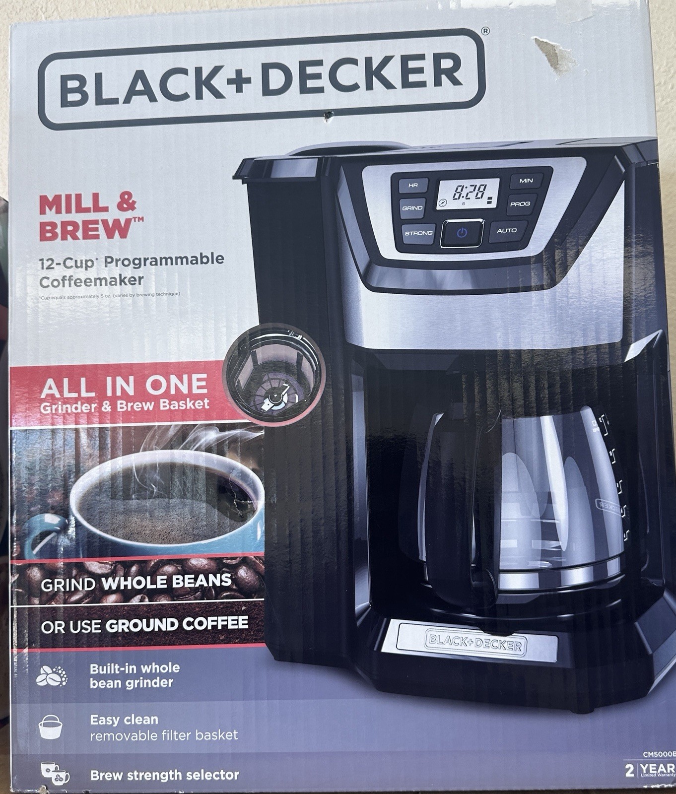 Cm5000b, 12-cup, Glass Carafe