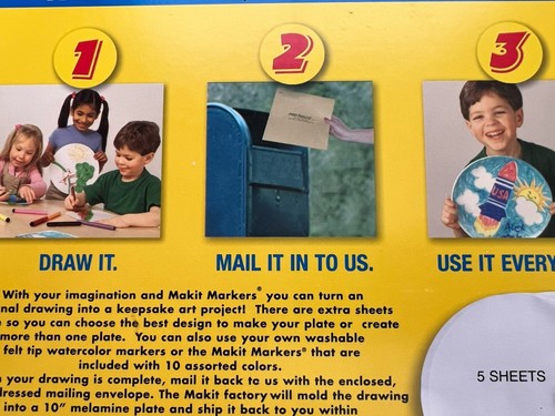 MAKE A PLATE Kit Turn Original Drawings Into Keepsakes Ages 4 to 94! - Bild 6 von 7