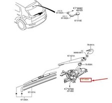 Mazda CX-30 DM Heckscheibenwischermotor DFR567450 NEU ORIGINAL