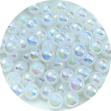 700 Pcs 6Mm Acrylic round Bubble Spacer Beads Clear AB Colors for DIY Jewelry Ma