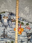 Kalaheo Shirt Mens Large Blue Hawaiian Battleship Short Sleeve Button Up USA