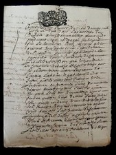 Antique Paper Manuscript from 1702