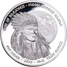 2023 1oz Oglala Lakota Sioux .999 Silver  Moon Goddess Hanwi Coin