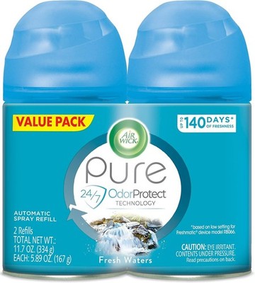 Air Wick  Fresh Waters  Aerosol Spray Refill  5.89 oz- (2 pack) New
