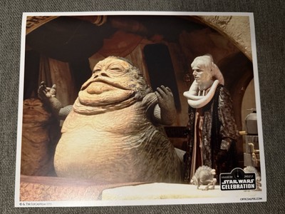 Star Wars Jabba and Bib Fortuna Official Pix 8x10 Matthew Wood 2022