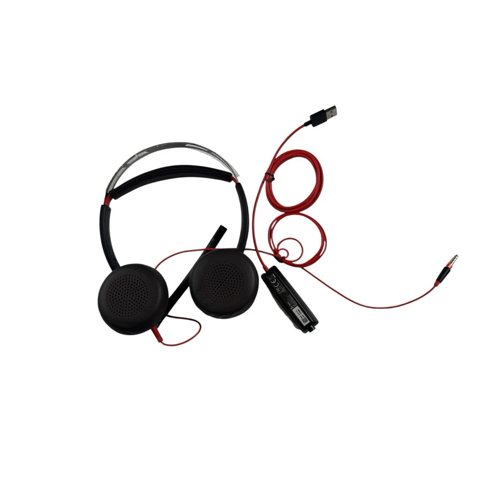 PLANTRONICS POLY BLACKWIRE 5220 Headphones/Headset w/ Case & USB-C/USB-A Adapter - Image 3 of 4