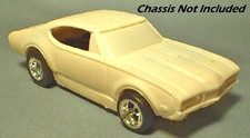Resin HO SLOT CAR scale 1968 oldsmobile cutlass 442 W30 paintable body 4 GEAR