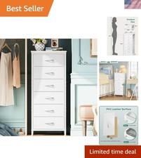 43.3 Inch Tall Dresser for Bedroom, 6 Drawer Dresser  Chests of Drawers, Fab...