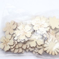Flower Shape Slice for Scrapbooking Wooden 25mm