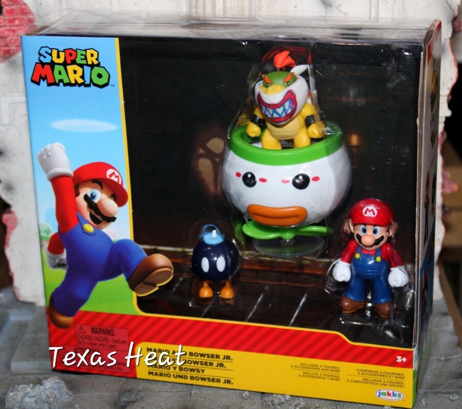 Super Mario Bowser Jr. Action Figure with Bob-Omb