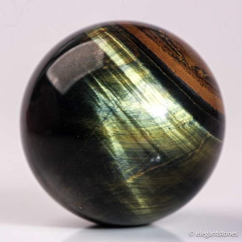 63g35mm Blue Yellow Tiger Eye Sphere Crystal Ball Natural Quartz Healing Stone