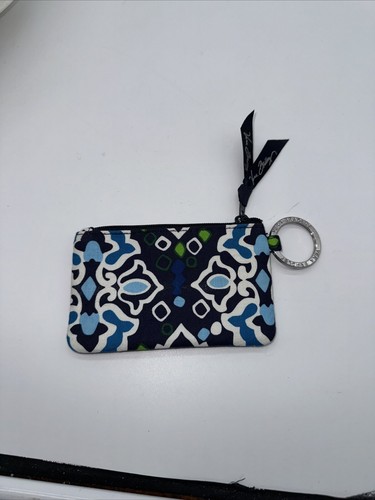 Vera Bradley zip ID case Ink Blue