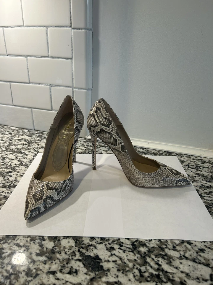 LK Bennett Monroe Leather Snake Effect Pumps Size 39 8.5 Foto 3 de 4