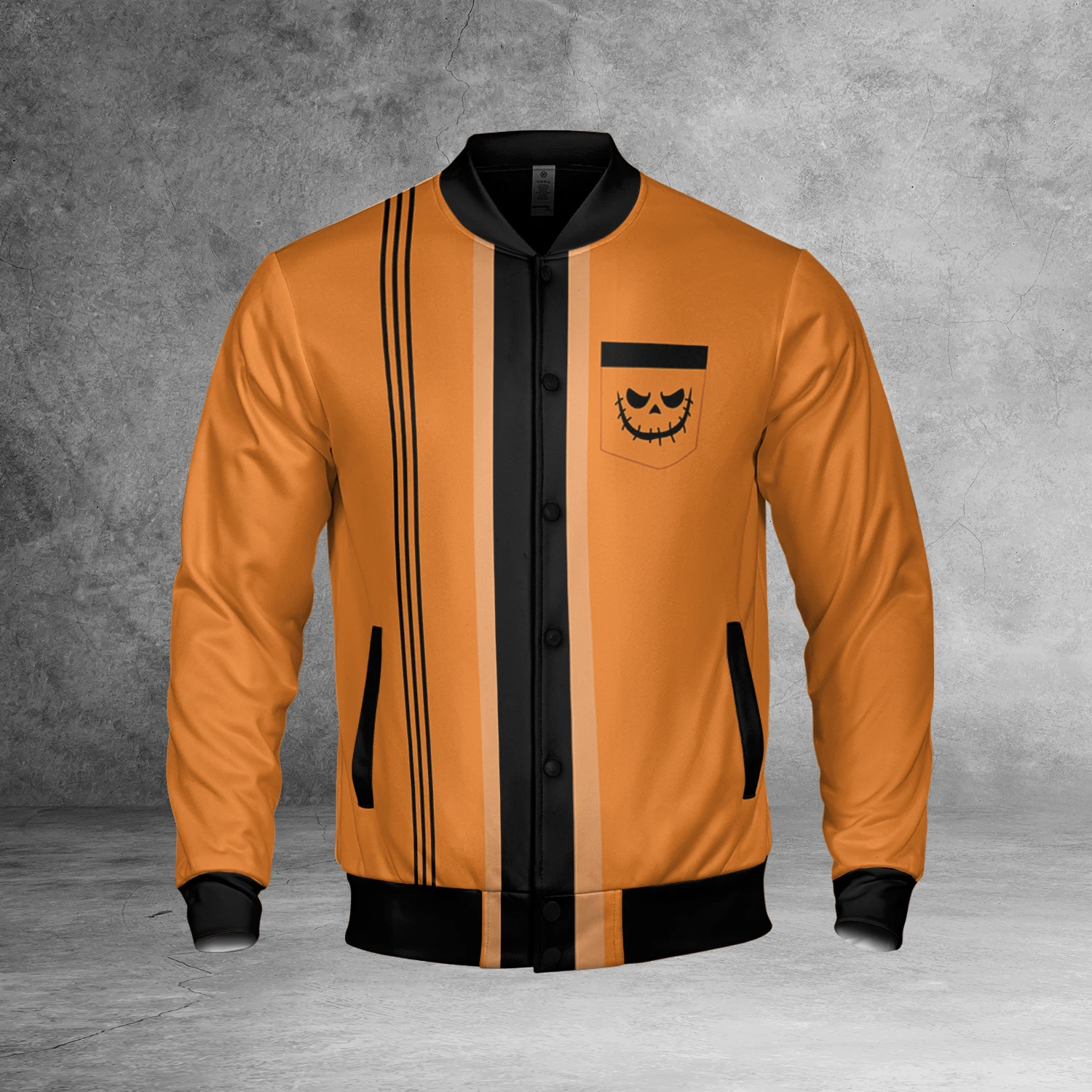 Bowling Ball Bowler Jack O Lantern Pumpkin Costume Jack Skellington Face Jacket