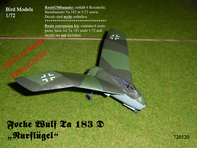 Focke Wulf Ta 183 D Wing Only 1/72 Bird Models Resin Conversion Kit / Resin Conversion