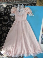 Vintage Gunne Sax Gown By Jessica McClintock - Pink Taffeta w/ Lace - AS IS