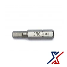 3/16" Hex Driver Bit, 1" Long by X1 Tools (3 Bits to 48 Bits)