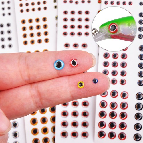 732x Fishing Lure Eyes 3mm 4mm 5mm 6mm 3D Holographic Eyes Fly Tying Jig Craft - Picture 7 of 14