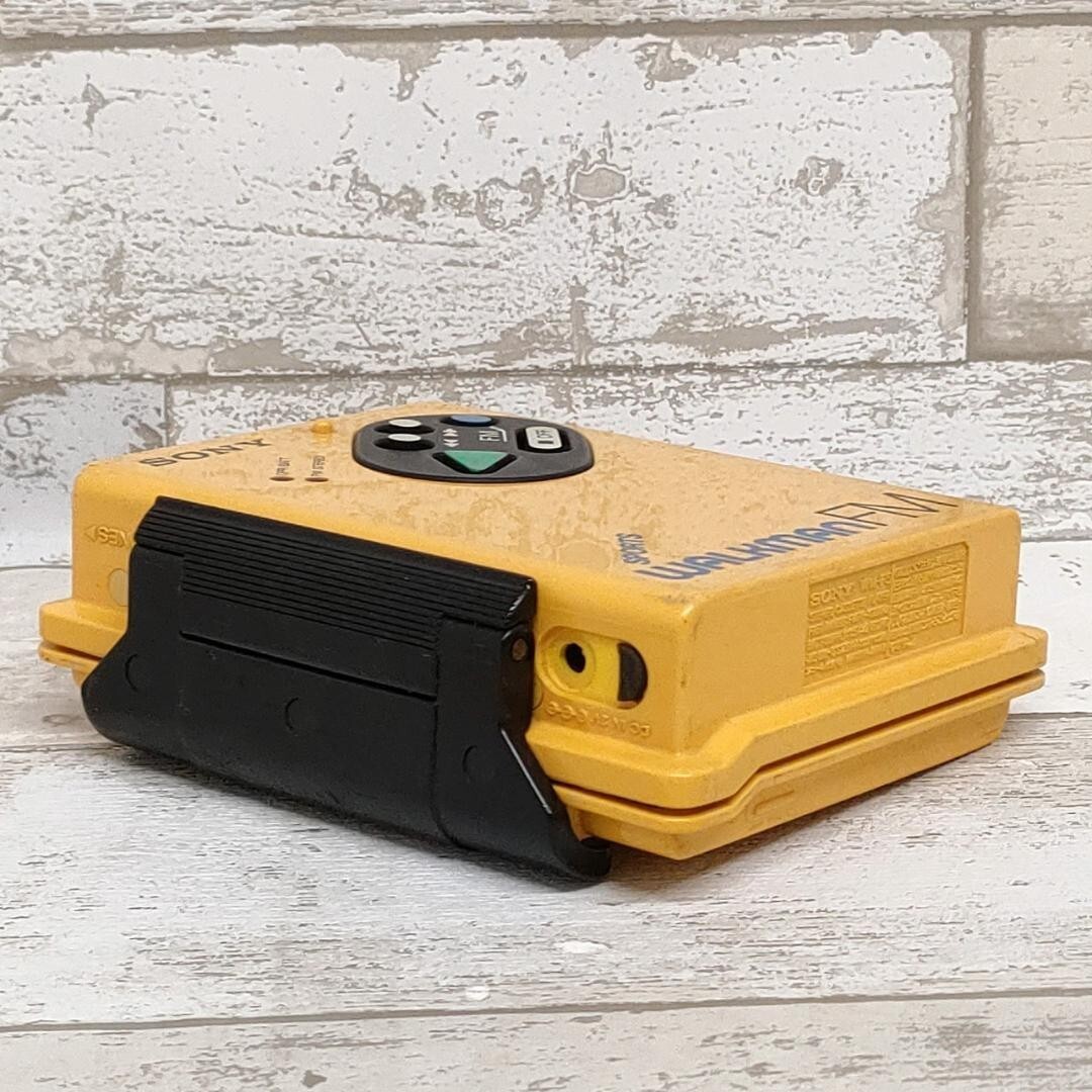 vintage] SONY WALKMAN WM-F5 Sports Walkman Yellow Cassette