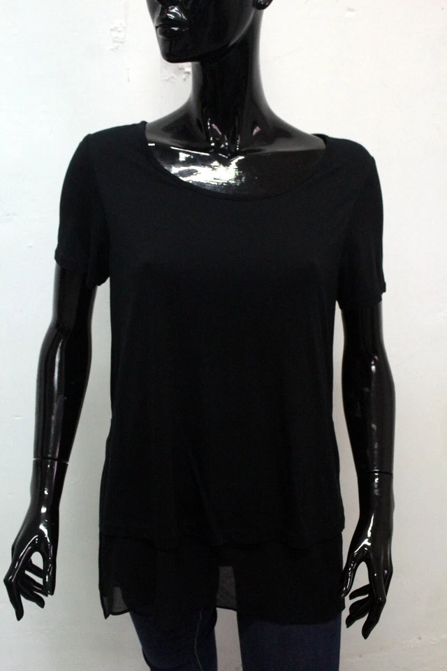Ralph Lauren T-Shirt Femme Taille XS Noir Manches Courtes - Photo 4/4