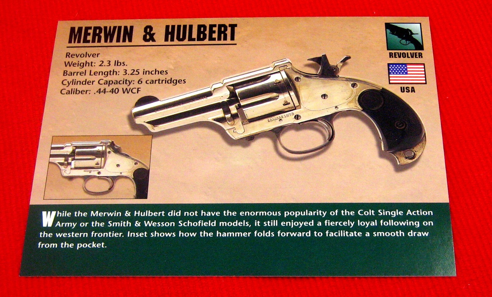 Merwin & Hulbert Revolver Classic Firearms Photo Card u