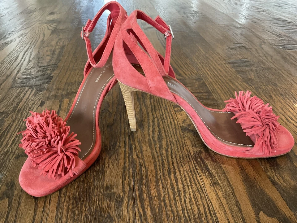 Donald J Pliner Shayla Flecos Gamuza Coral Plataforma Tacones Para Mujer EE. UU. Talla 10 M Foto 2 de 4