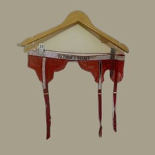 Victorias Secret Lace Bling Shine Strap Garter Belt Lipstick Red