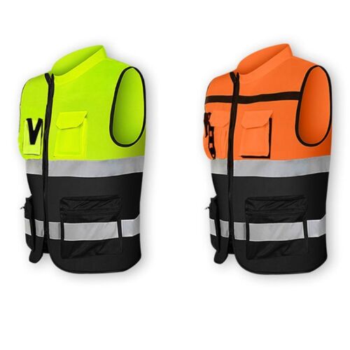 Night Work Security Running Cycling Safety Reflective Vest High Visibility Vest - Afbeelding 1 van 10
