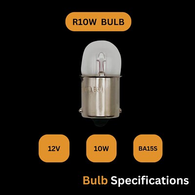2x Valley Lighting R10W 245 Stop Brake Bulbs – 10W, BA15s, 12V, Halogen, Road Legal