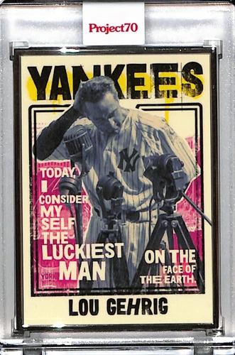 2021 TOPPS PROJECT 70 #694 LOU GEHRIG BY NEW YORK NICO P70 AP SILVER FRAME 02/51