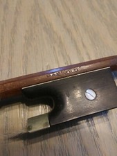 VINTAGE PAESOLD PRE WAR GERMANY VIOLIN BOW 24 5/8" ROUND PERNEMBUCO EBONY FROG