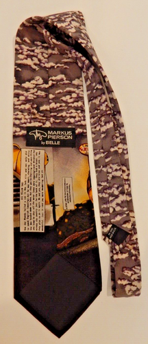 VINTAGE Markus Pierson Designer Men's Tie Big Yellow Taxi Belle Brand 100% Silk - Picture 4 of 6
