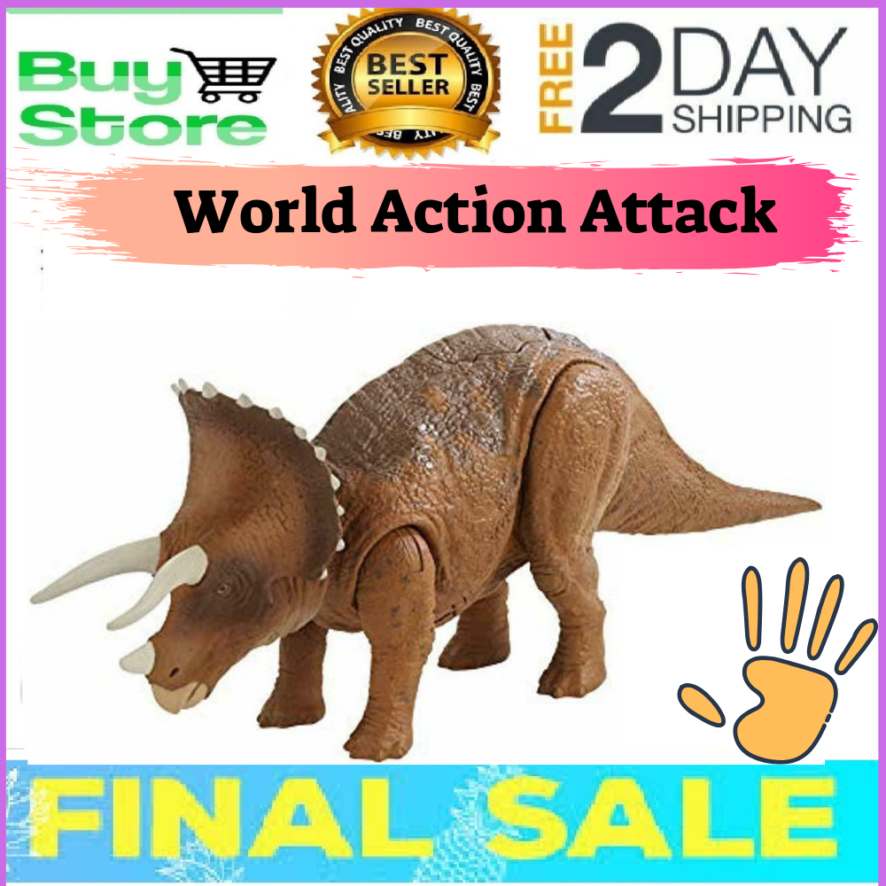 jurassic world action attack carnotaurus figure