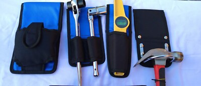 Gerüst Werkzeuggürtel blau Nylon Vollwerkzeug Taschenband Ratsche Wasserwaage Hammerhalter